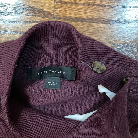 Ann Taylor layered purple sweater with ivory tank layer - Picture 4 of 5